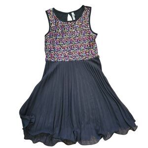 Xhilaration girls large 10-12 sequin sparkle sleeveless dress party twirl pleate